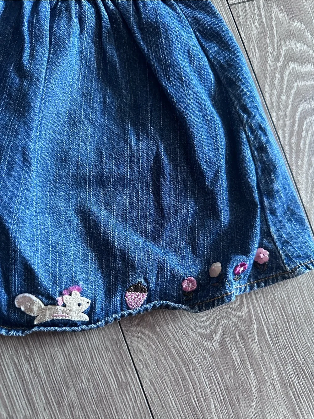 Gymboree Blue Denim Embroidered Toddler Dress